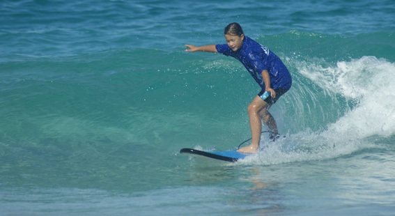 Girls surfing lessons Perth