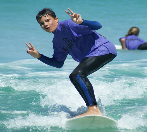Surfing is a great healthy activity