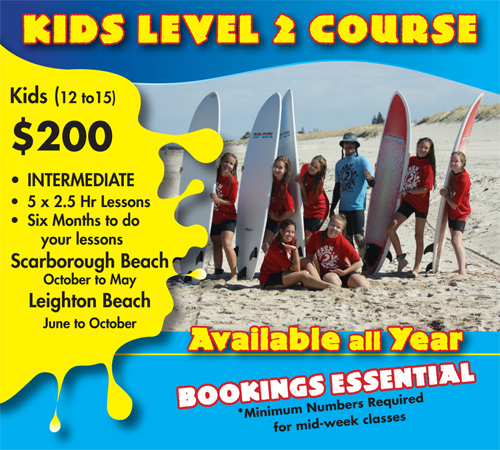 Kids Level Two Surf Course Scarborough Beach