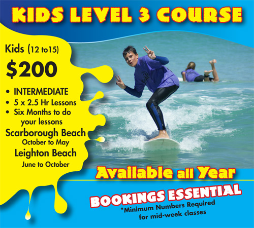 Kids Level 3 Surf Course Scarborough Beach
