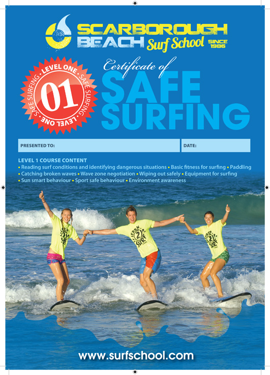 Level 1 Surfing Perth Certificate
